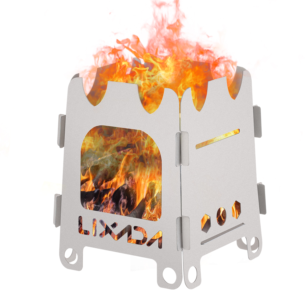 Camping Cooking Wood Stove - Портативная Ультралегкая Складная печь Lixada из
