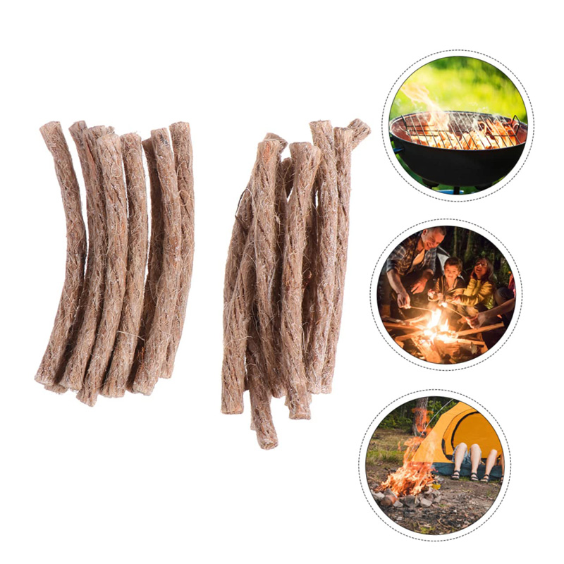 Camping Cooking Wood Stove - 12/24 шт., фитиль для выживания, конопляный