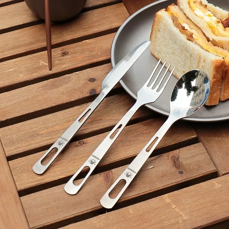 Camping Cooking Cutlery Set - HWZBBEN титановая вилка, ложка, нож, посуда