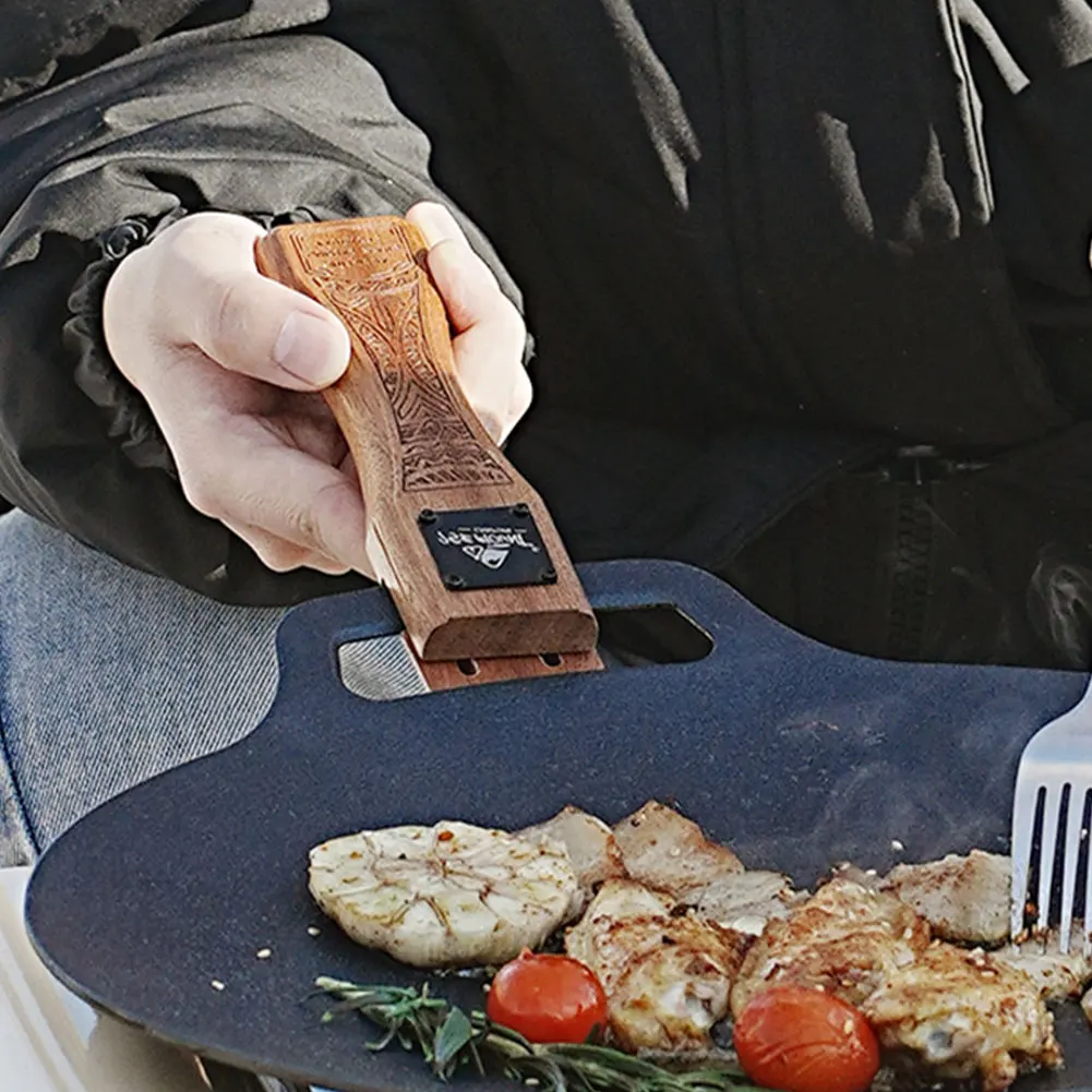 Camping Cooking Griddle - Наружная сковорода-гриль из натурального дерева с