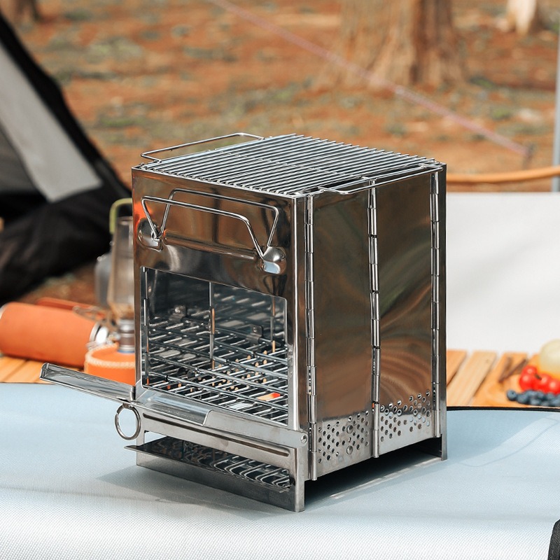 Camping Cooking Wood Stove - Ультралегкая и портативная складная печь для