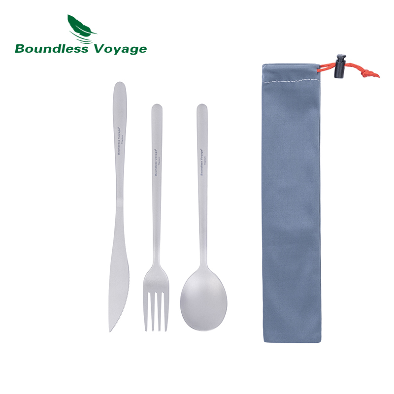 Camping Cooking Cutlery Set - Набор обеденных приборов из титана Boundless