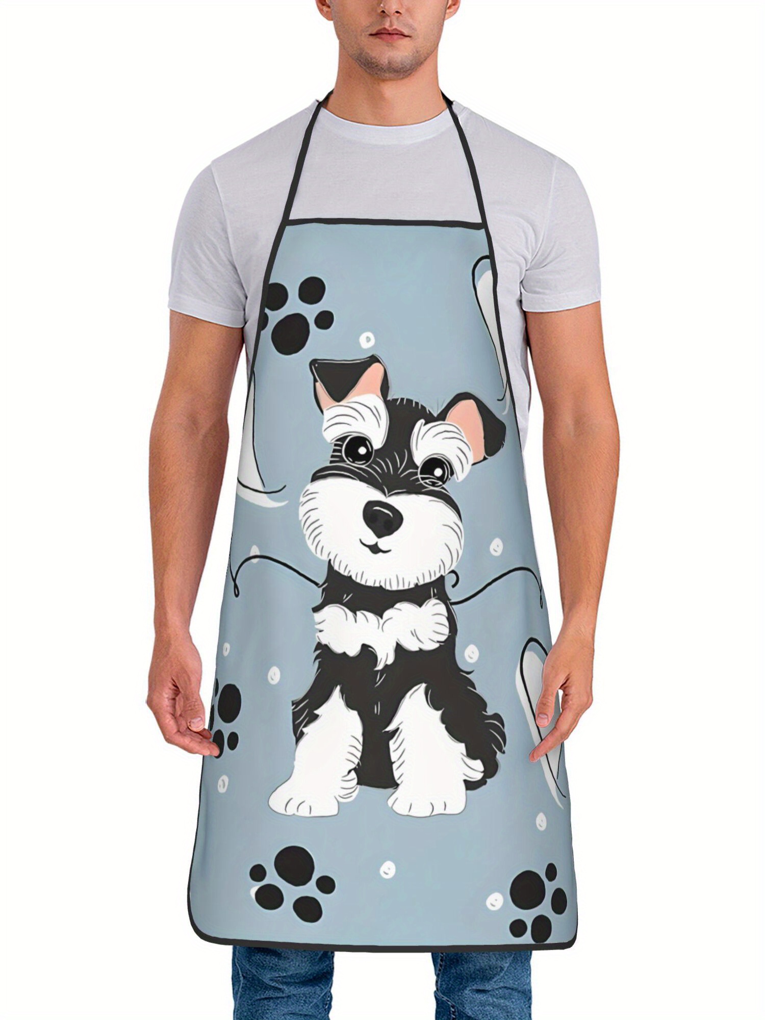 Camping Cooking Apron - Забавный фартук с изображением черно-белого миниатюрного