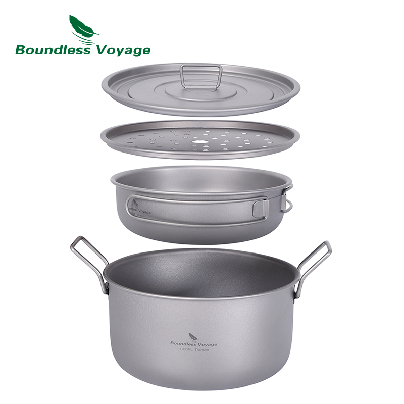 Camping Cooking Griddle - Многофункциональная титановая Пароварка для супа с