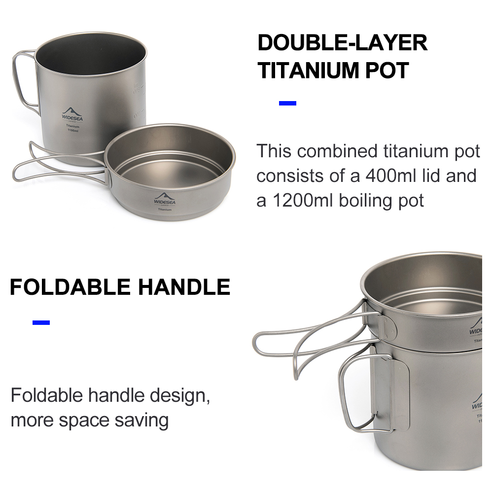 Ультралегкий титановый походны – обзор и цена Camping Cooking Pot Stainless Steel
