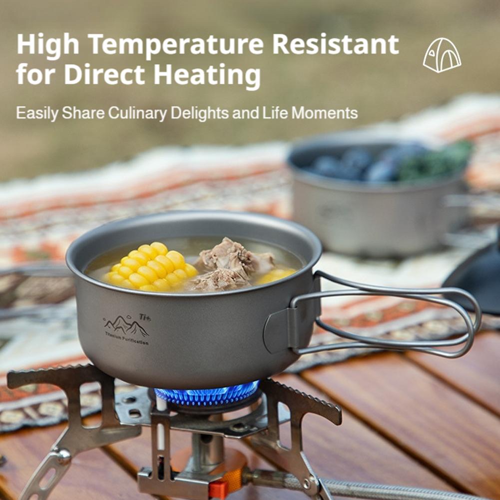 Ультралегкий титановый походны – обзор и цена Camping Cooking Pot Stainless Steel