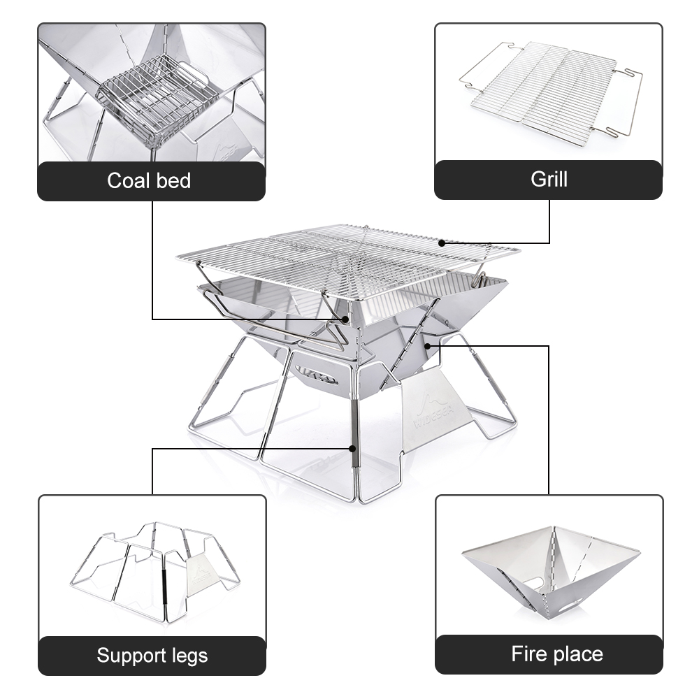 Widesea ветрозащитный дровяной – обзор и цена Camping Cooking Griddle