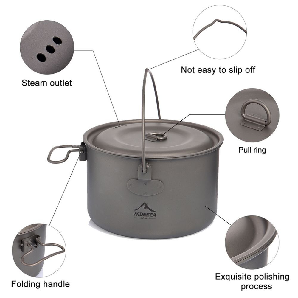 Widesea посуда для кемпинга, т – обзор и цена Camping Cooking Pot Stainless Steel