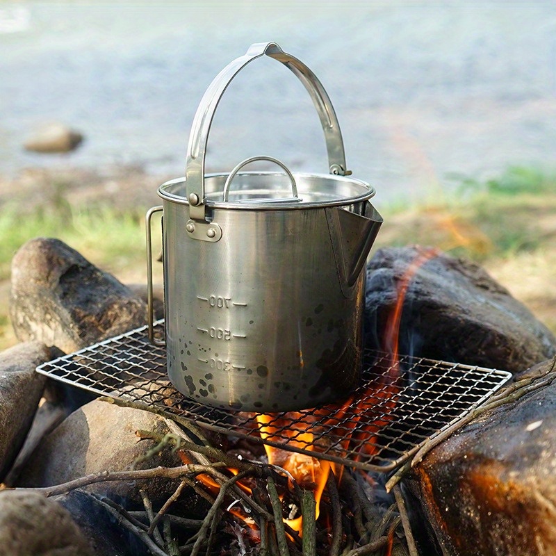 1 шт. компактный и портативный – обзор и цена Camping Cooking Pot Stainless Steel