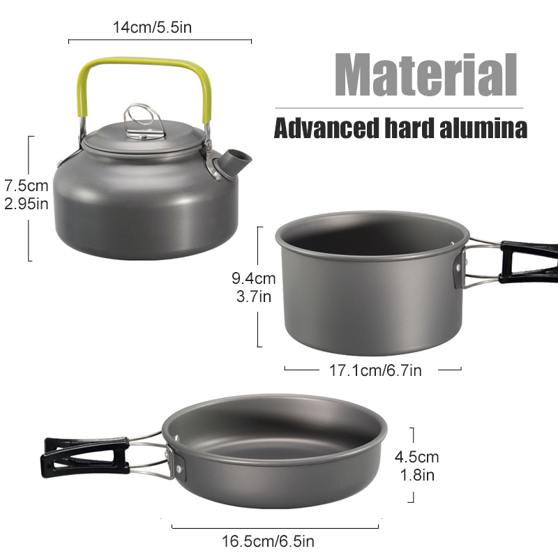 WESTTUNE набор посуды для кемп – обзор и цена Camping Cooking Equipment