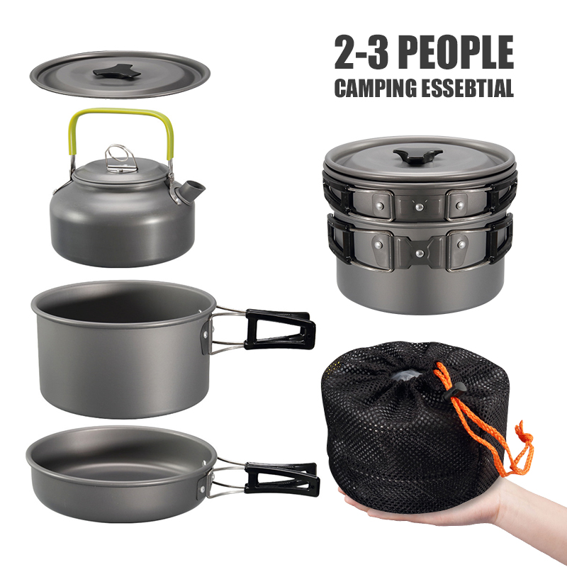 WESTTUNE набор посуды для кемп – обзор и цена Camping Cooking Equipment
