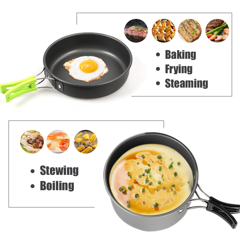 WESTTUNE набор посуды для кемп – обзор и цена Camping Cooking Equipment