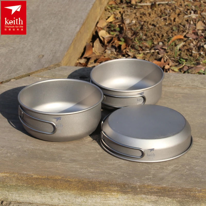 Keith 3 шт. титановая посуда,  – обзор и цена Camping Cooking Equipment