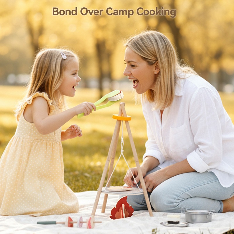 Деревянный детский набор для к – обзор и цена Camping Cooking Kids
