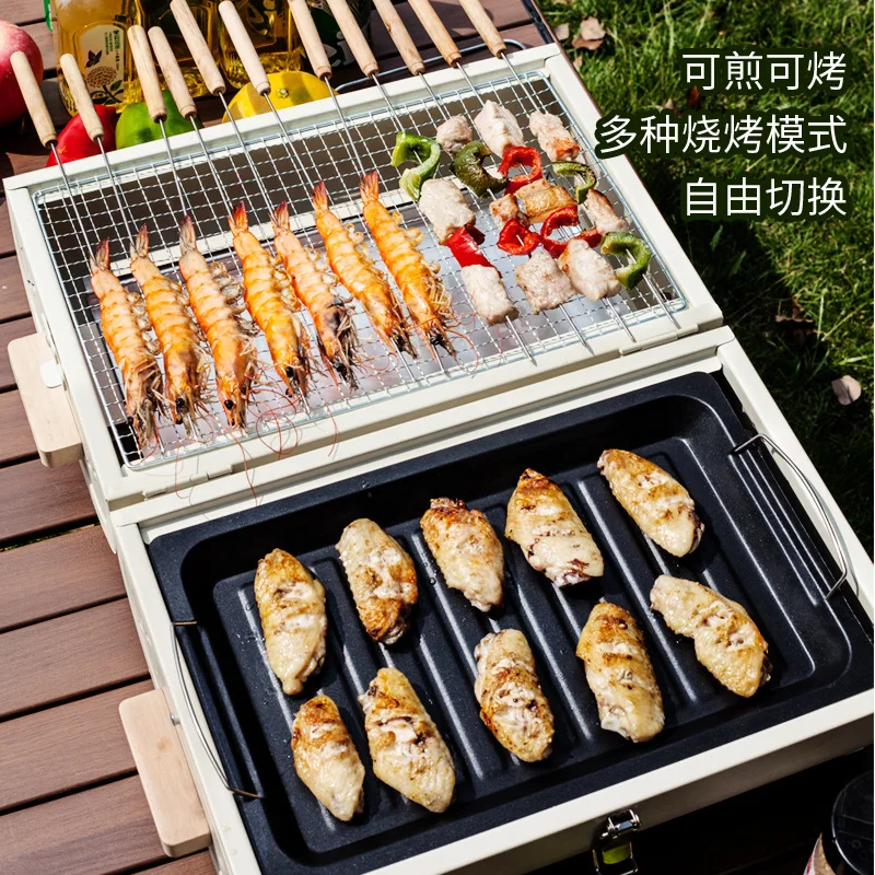 Портативный гриль-барбекю для  – обзор и цена Camping Cooking Equipment